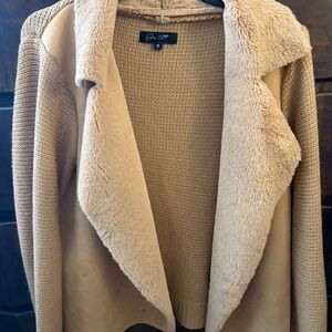 Women's TWELFTH love Tan Knit Cardigan Sweater M